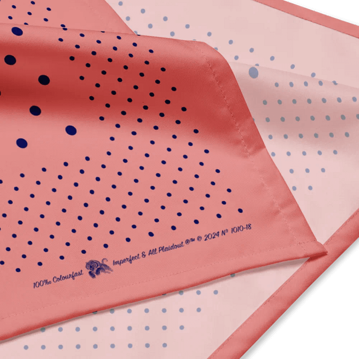 Brick Red & Navy Polka Dot Bandana product image (2)