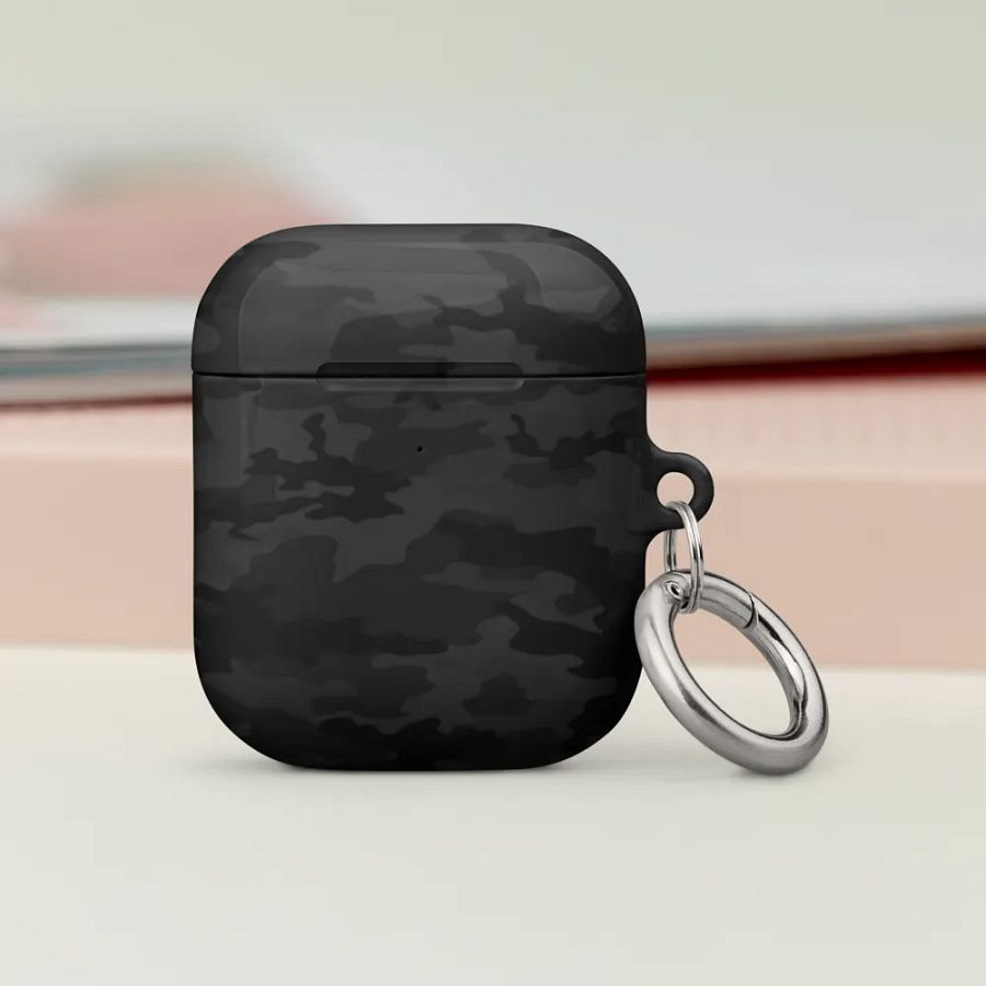 Dark Black Camo AirPod Case product image (8)