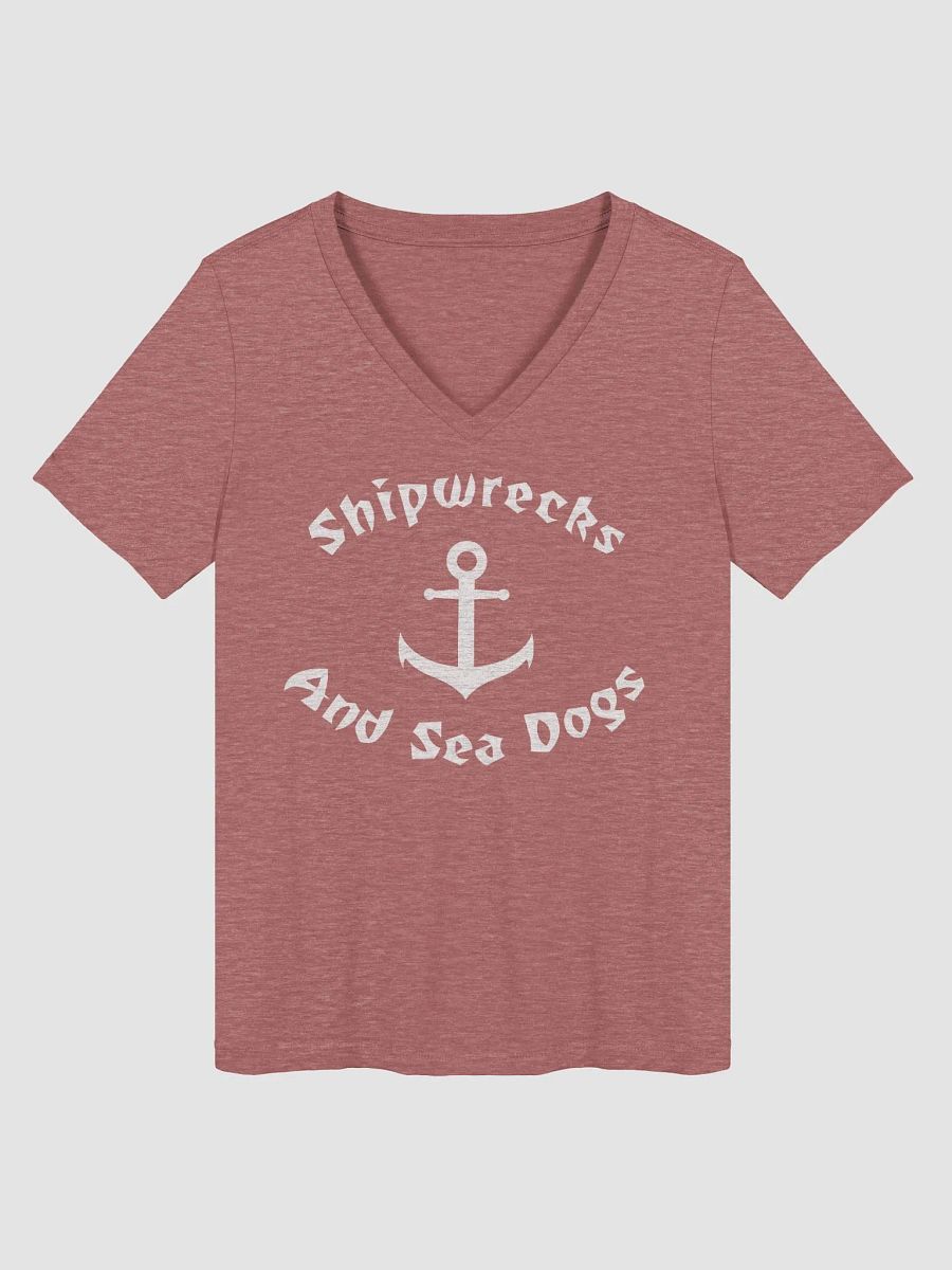 Women's V-neck Shipwrecks and Sea Dogs Logo T-Shirt product image (1)