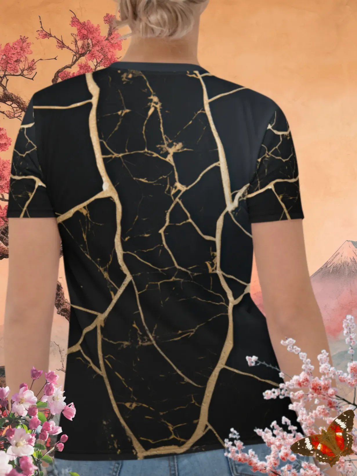 Luxe Kintsugi Print T-Shirt product image (4)