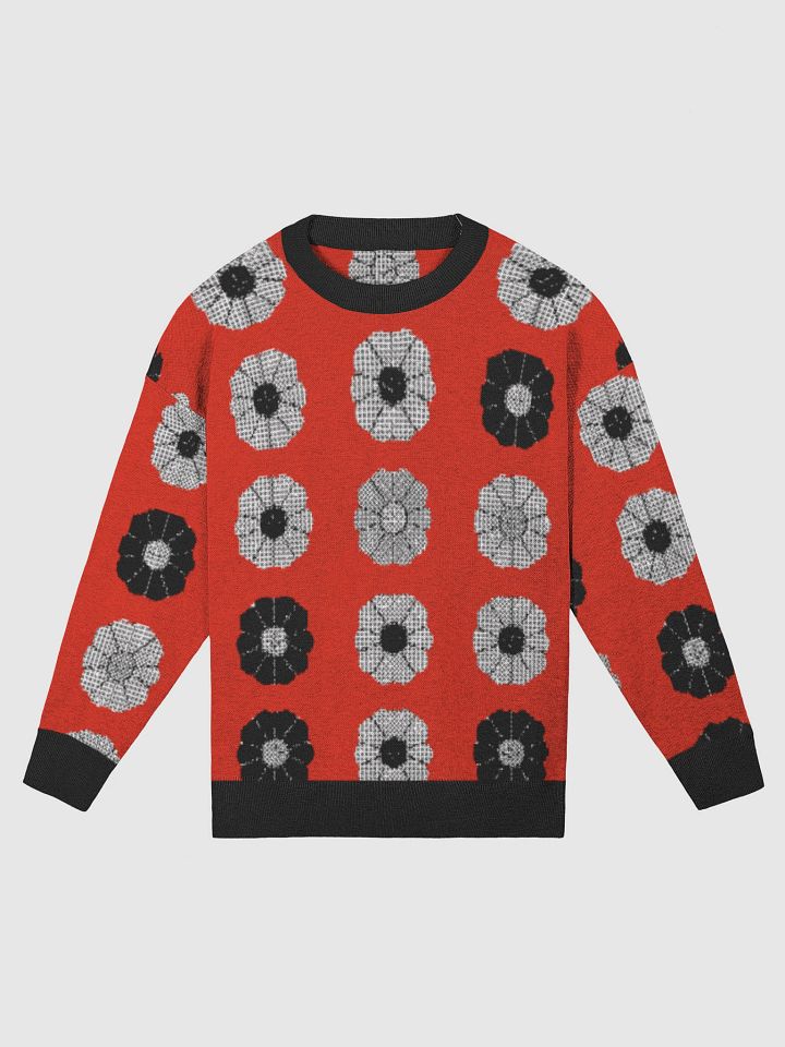 Floral Knit Cardigan – Cozy Unisex Flower Sweater for All Seasons product image (1)