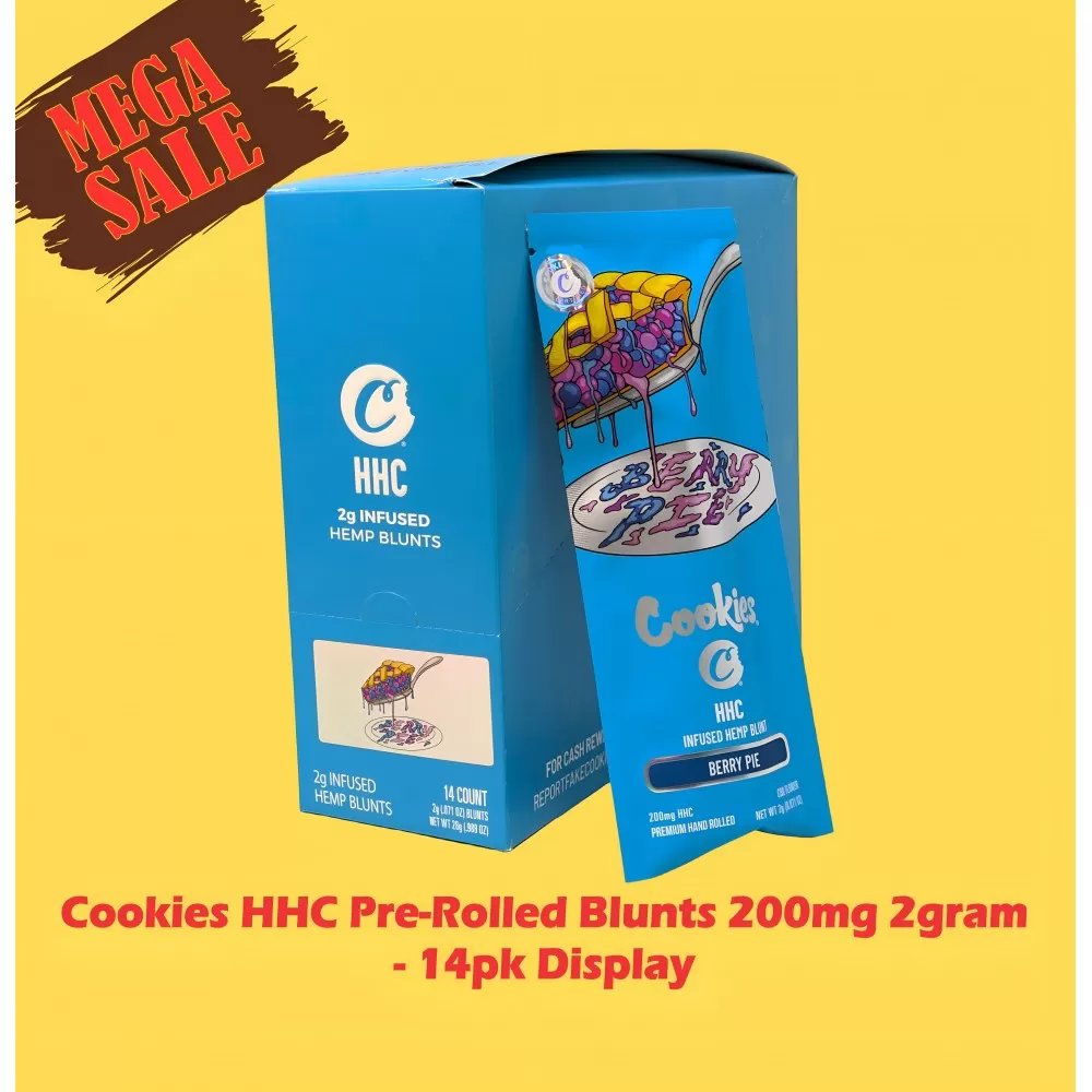 Cookies HHC Pre-Rolled Blunts 200mg 2gm - 14pk Display product image (7)