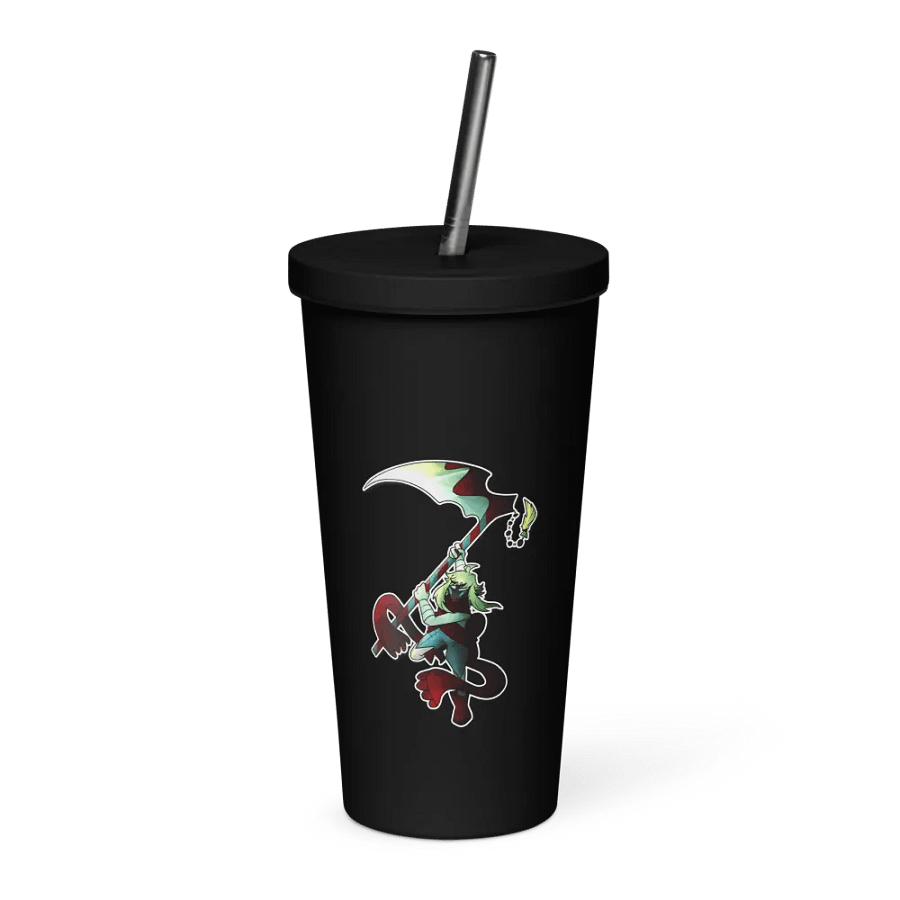 "Scythe" tumbler with straw product image (1)