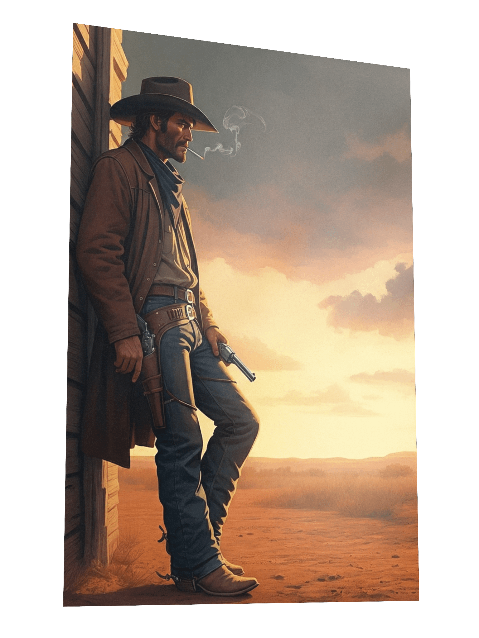 Cowboy at Sunset Enhanced Matte Paper Poster product image (11)