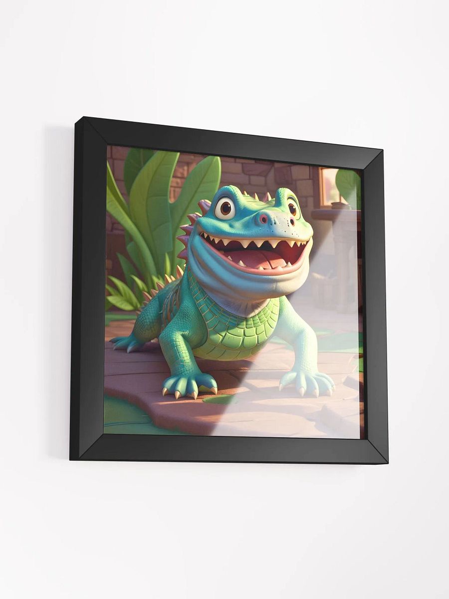 Endangered Species - Mexico - Morelet´s Crocodile Eco-Friendly Ayous Wood Framed Poster product image (3)