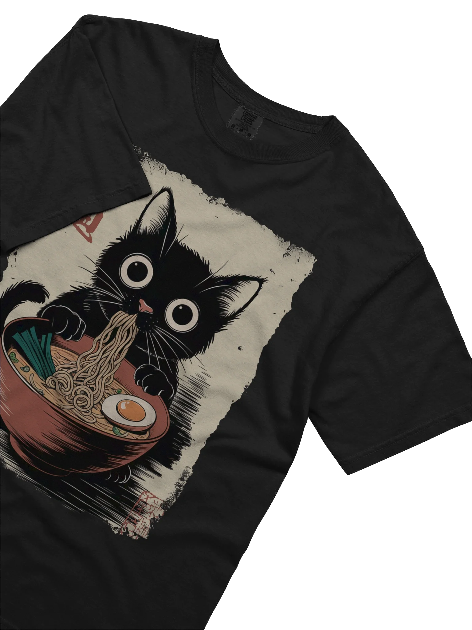 Funny Black Cat Ramen Adorable Vintage Japanese Style T-shirt product image (58)