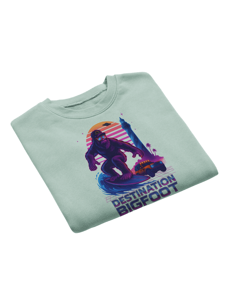 Destination Bigfoot Bronco Synthwave Bella+Canvas Women's Fleece Crop Sweatshirt (Multiple Colors Available) product image (31)