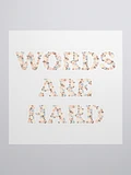 Words Are Hard (Floral) Sticker product image (1)