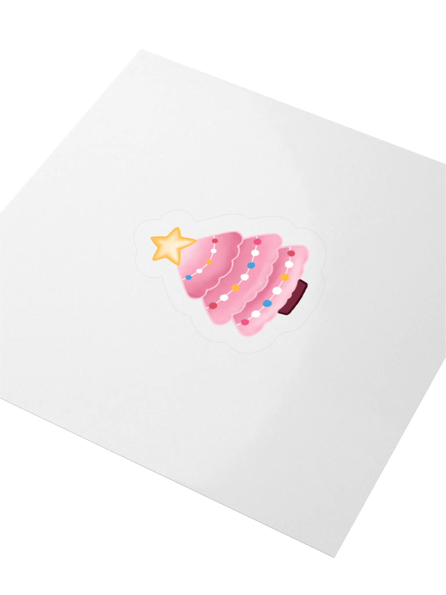 Cozy Pink Christmas Tree Sticker product image (1)