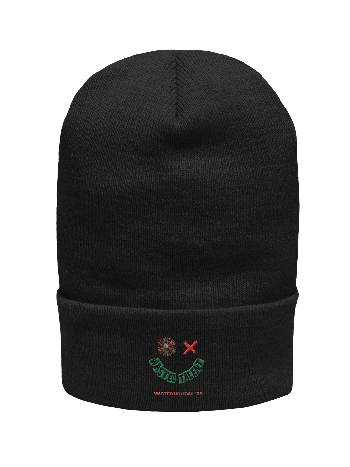 Wasted Talent Holiday Smiley Beanie product image (1)