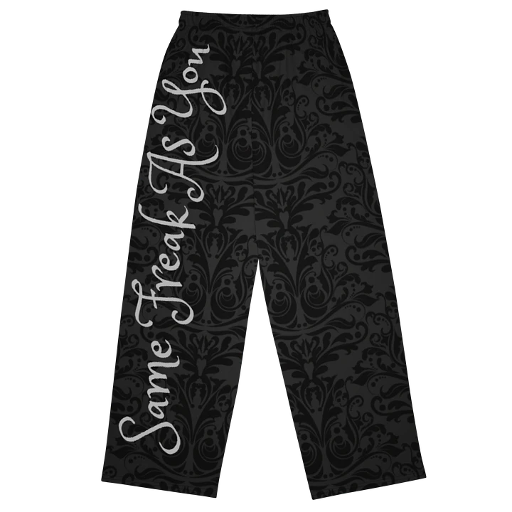 Weak Of Wanting 'Same Freak As You' Gothic Wide Leg Pants (Front & Back Print) product image (1)