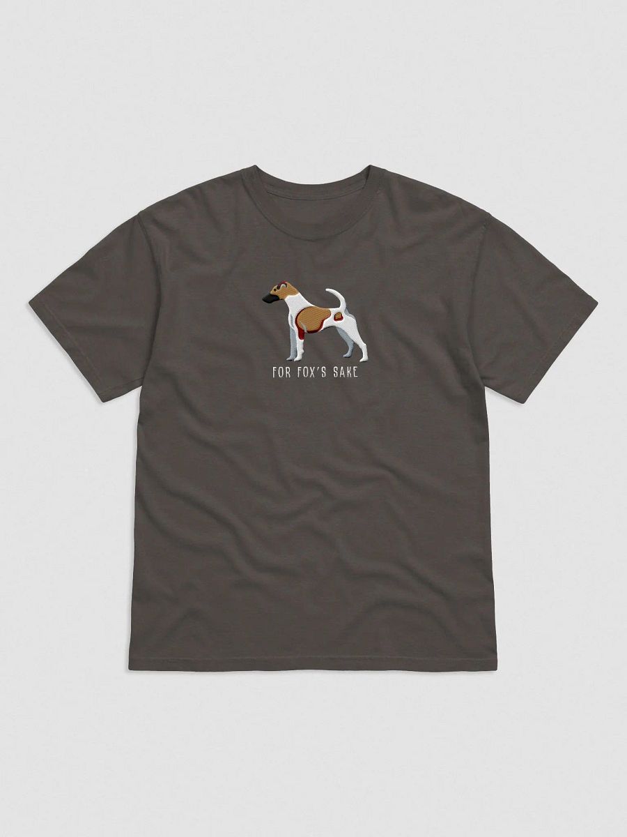 For Fox's Sake T-Shirt(Embroidered) of a Smooth Fox Terrier(Brown 3) product image (4)