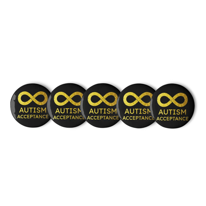 Golden Infinity Autism Acceptance Pin Set product image (1)