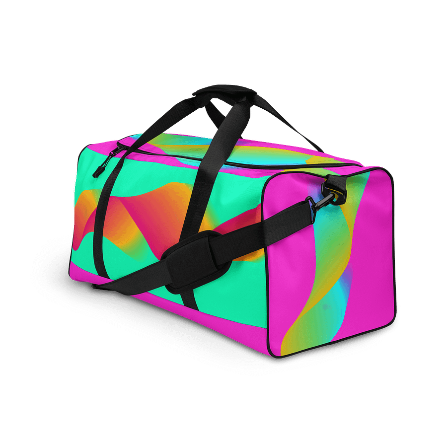 Vibrant Ribbon Waves All-Over Duffle Bag product image (4)
