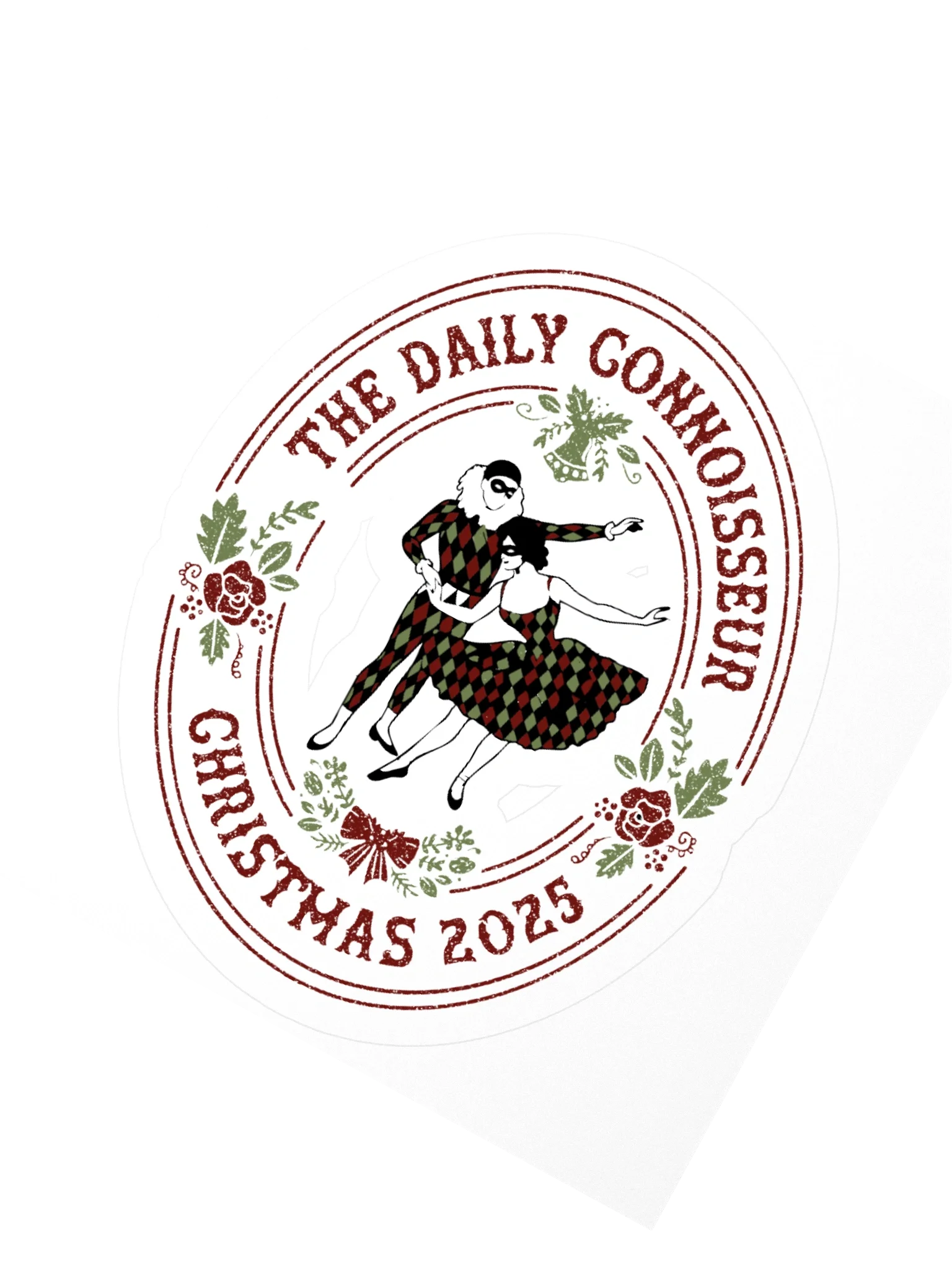 Harlequin Christmas Emblem Stickers - White product image (2)