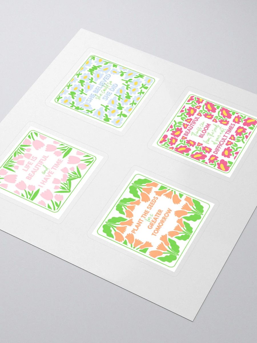 Inspirational Floral Quote Stickers Set product image (9)