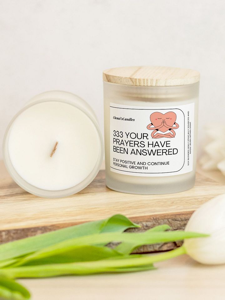 333 Prayers answered Frosted Candle product image (1)