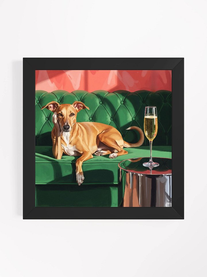 Potcake & Champagne Framed Art Print product image (4)
