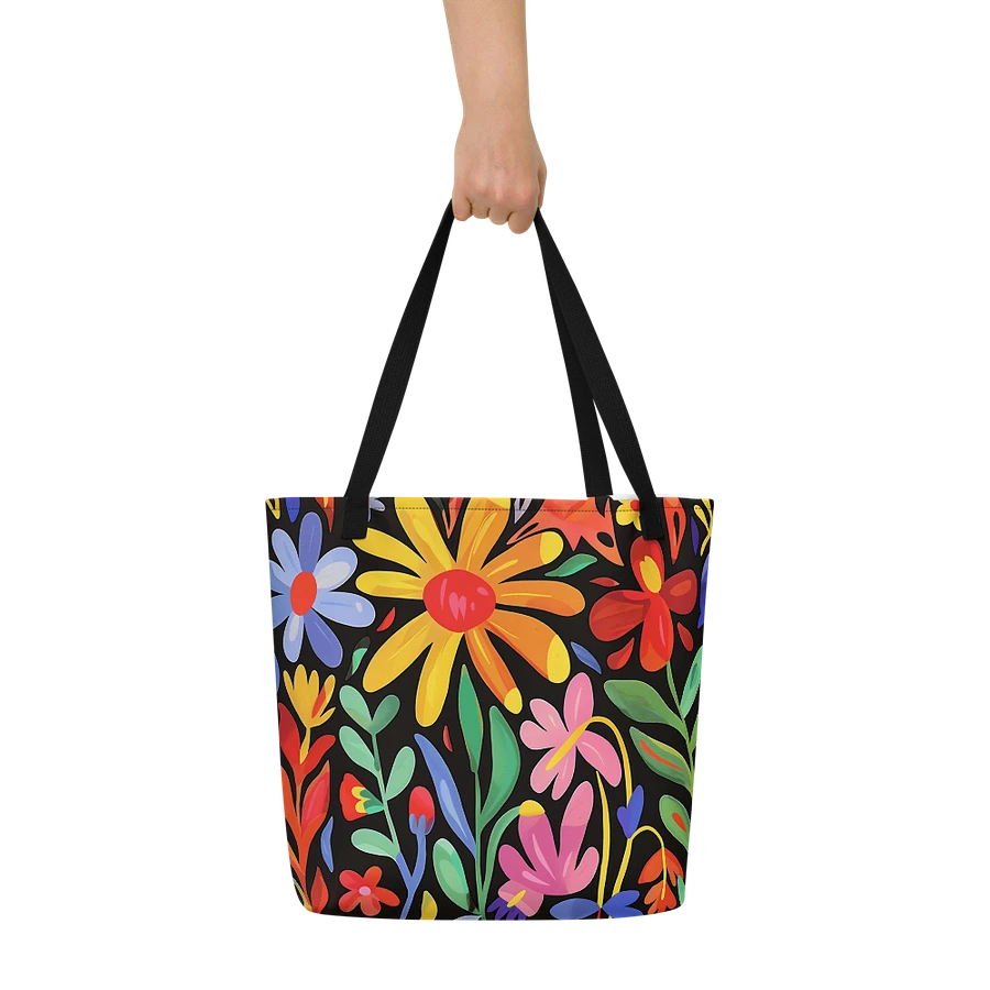 Tote Bag: Cheerful Wildflowers in Bloom Vibrant Floral Art Design product image (9)