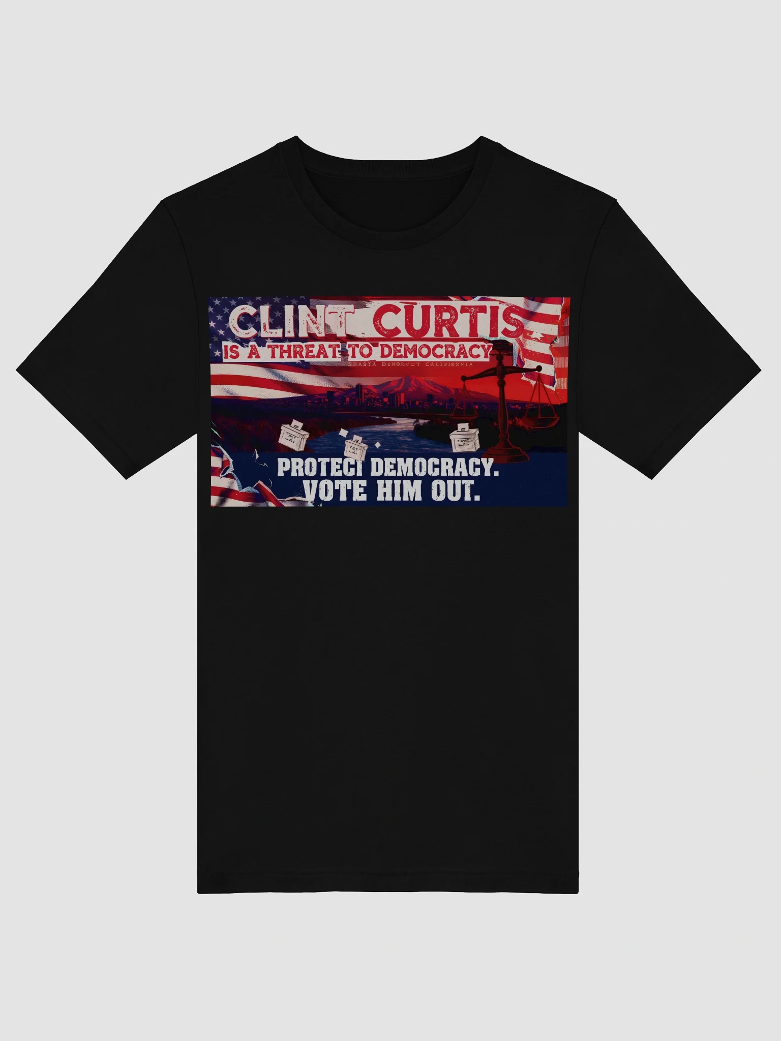Clint Curtis is a Threat to Democracy T-Shirt product image (17)