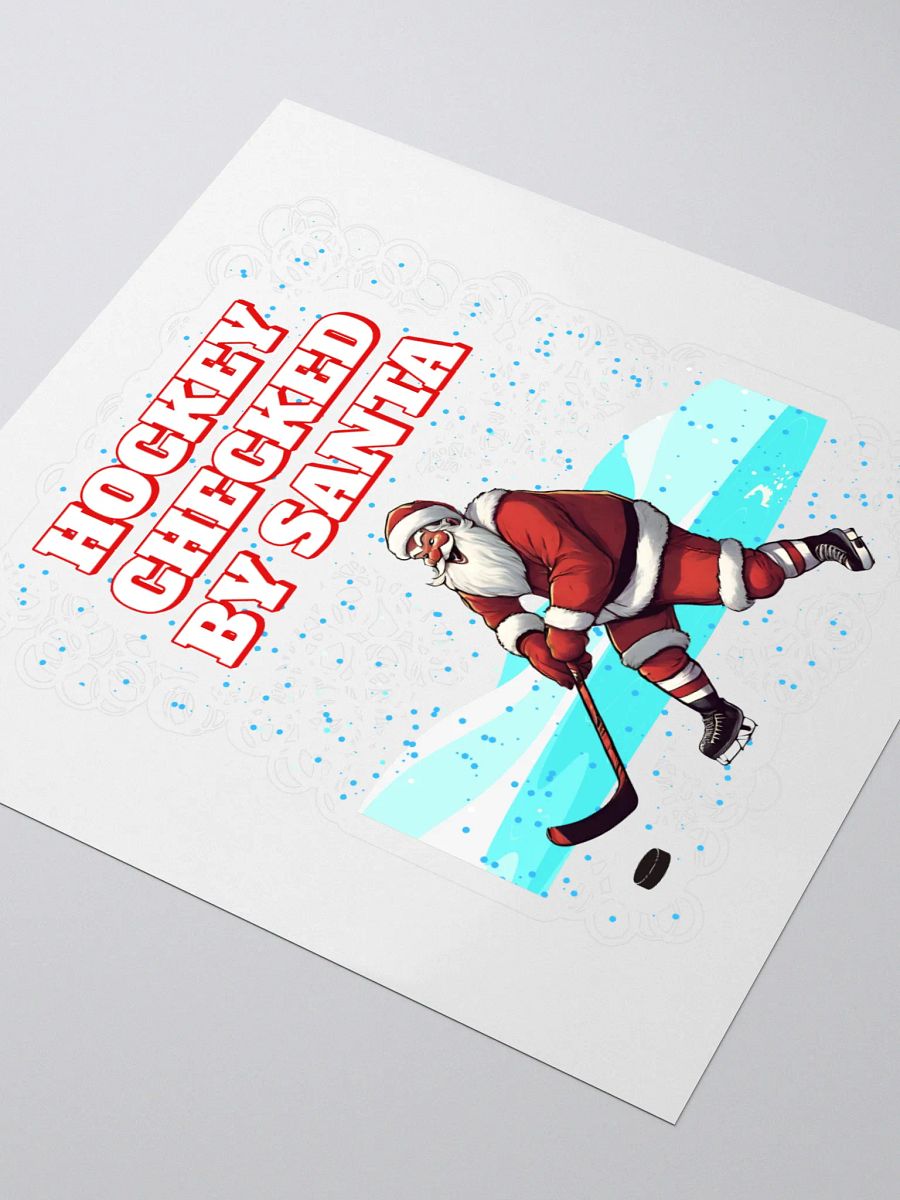 Hockey Checked By Santa Christmas Sticker product image (3)