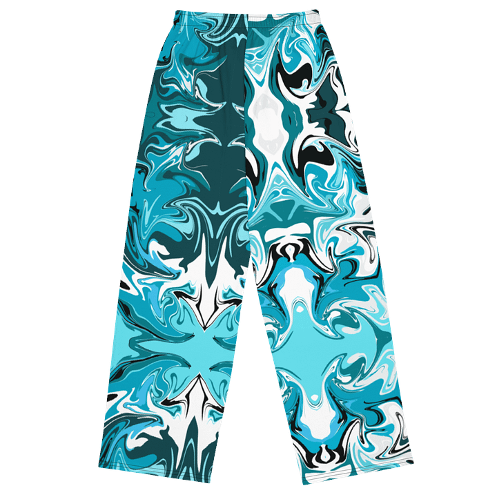 Blue Swirl Unisex Wide Leg Bottoms product image (2)