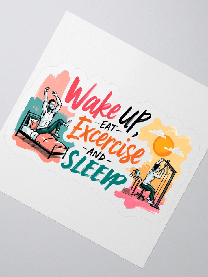 Sunrise Fitness Motivation | Wake-Up Workout Art Sticker product image (4)