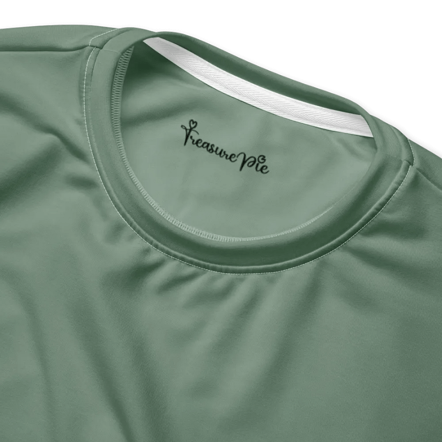 Plain Medium Sage Green Soft Summer Unisex Recycled Polyester Heavyweight Premium Sweatshirt by Treasure Pie product image (4)