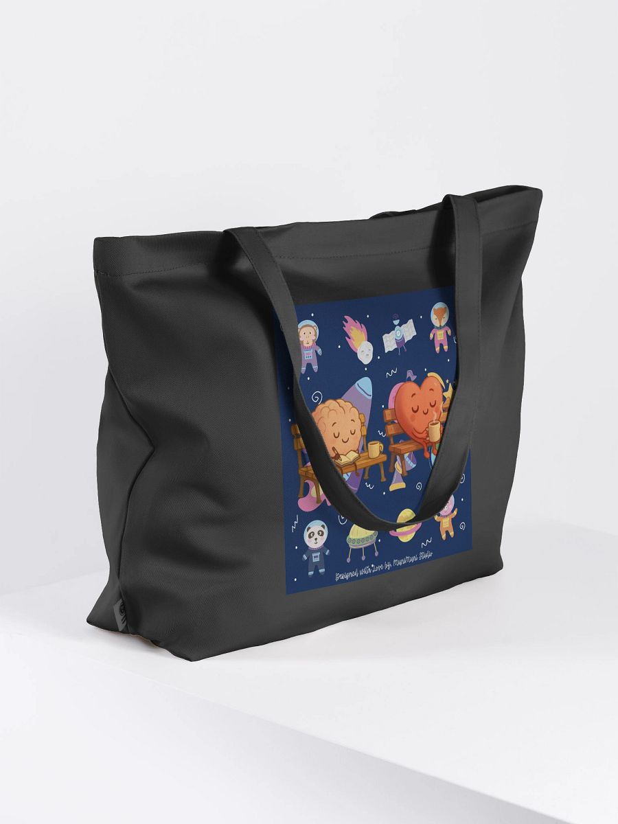 Space Besties - Kawaii Astronaut Animals Organic Cotton Tote Bag (Double-Sided Print) product image (4)