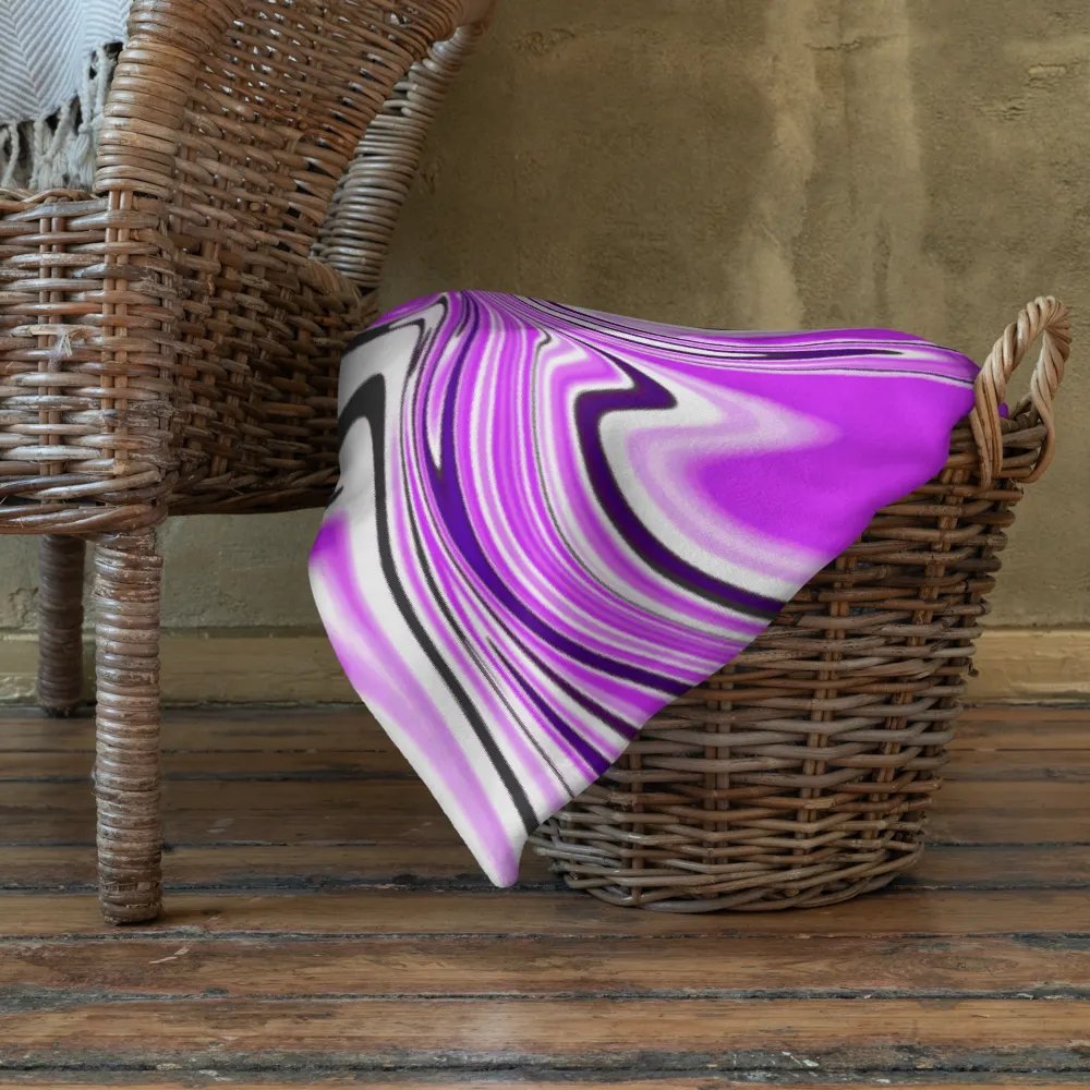 Throw Blanket - Purple Digital Fluid Art product image (4)