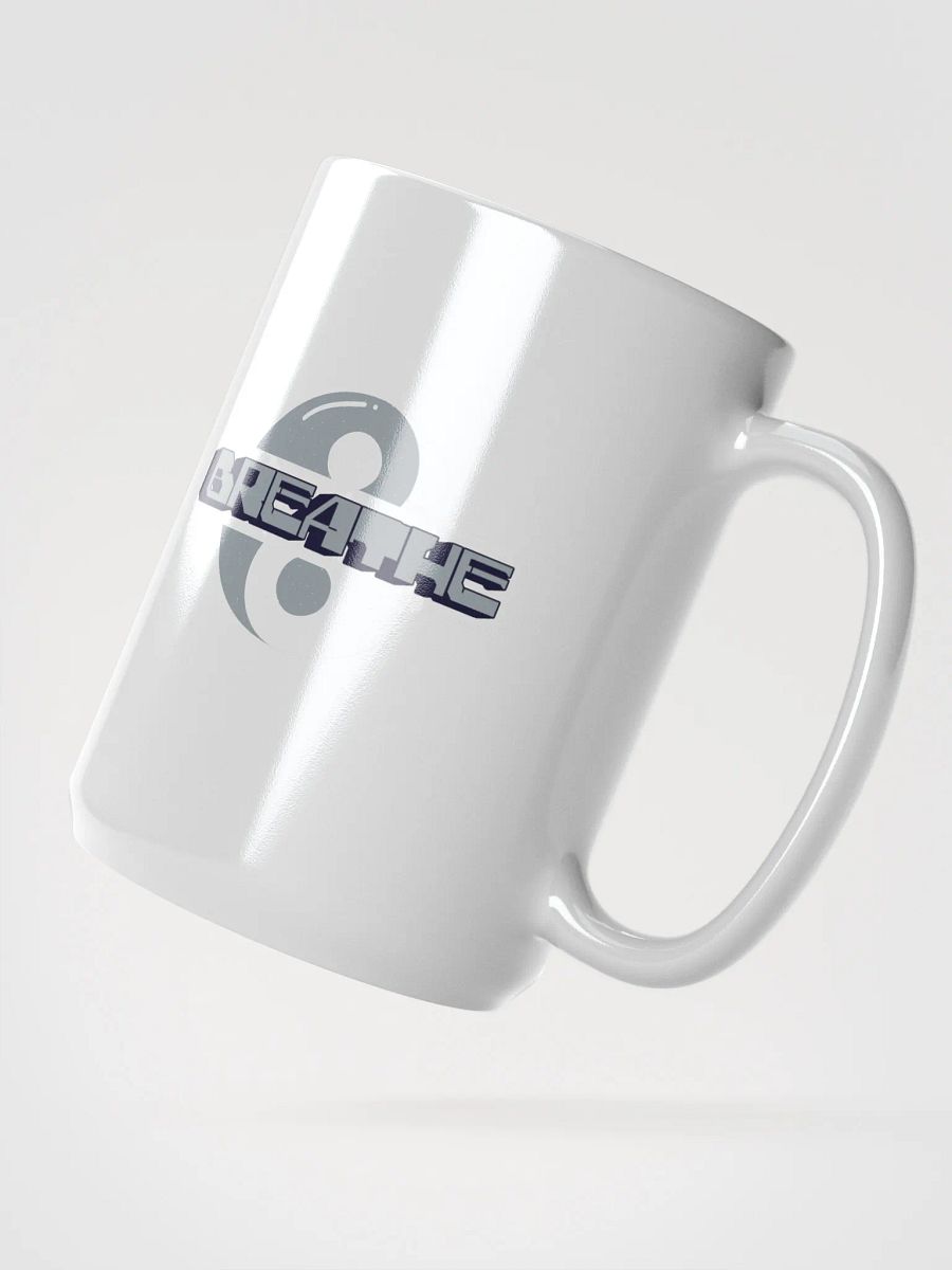 Breathe White Glossy Mug | Sip in Style and Mindfulness product image (2)