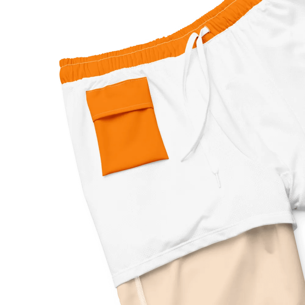 Plain Color Orange Swim Trunks product image (6)