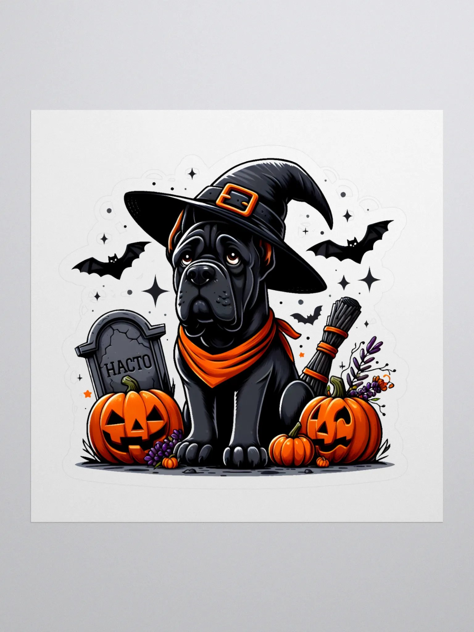 Cane Corso Witch Hat Sticker product image (1)