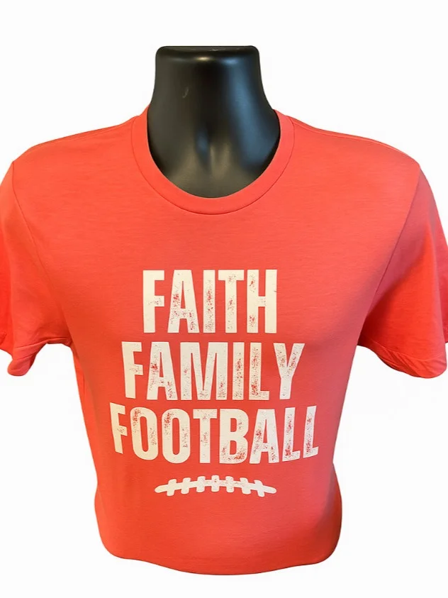 Mom Tee Faith Family Football product image (1)