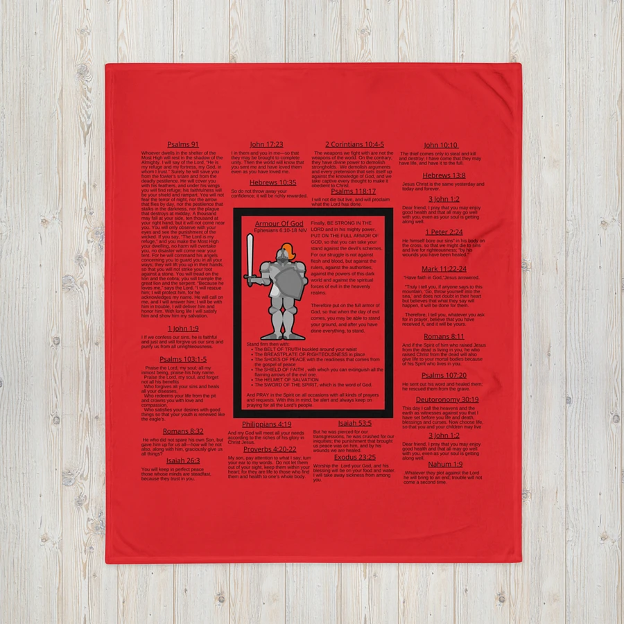 Armour Of God Red Prayer Blanket product image (15)