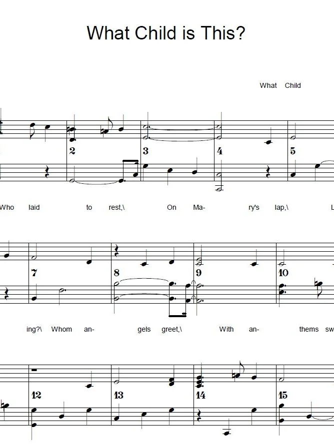 What Child is This - Christmas - Piano sheet music product image (1)