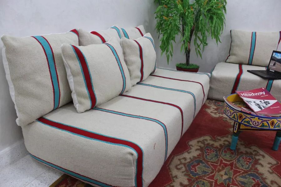 Moroccan Floor sofa, Moroccan floor couch, set of floor sofa pillows pouf product image (4)