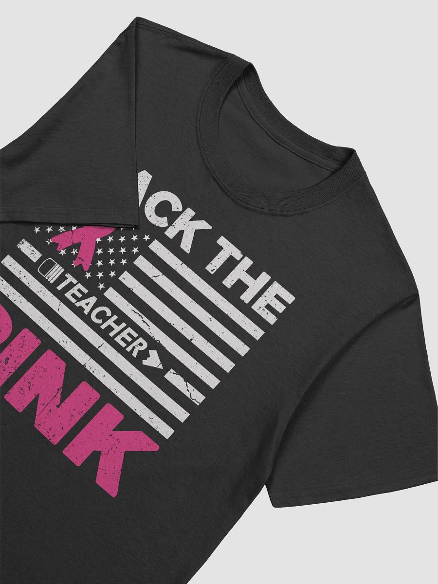 Back The Pink Breast Cancer Awareness Teacher T-Shirt product image (10)