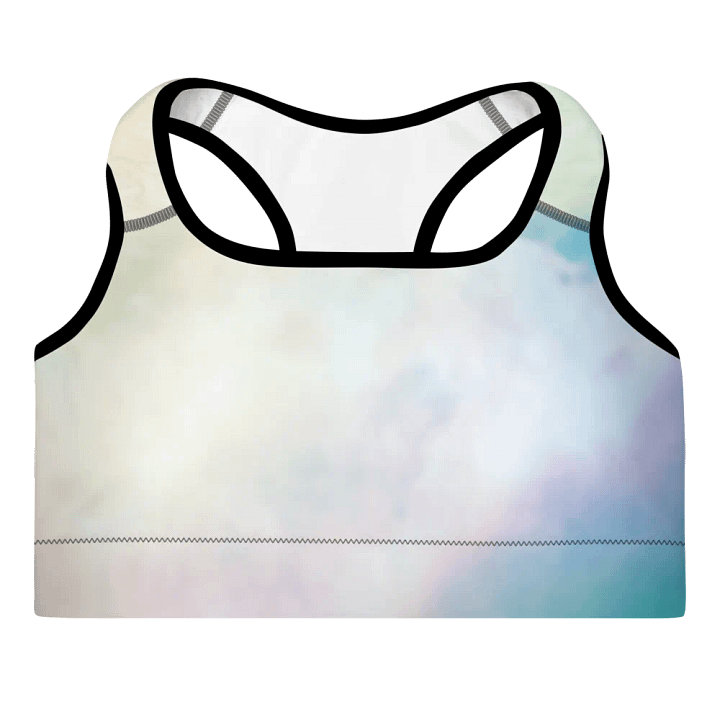 Blur cloud rainbow Design Padded Sports Bra - v1 product image (2)
