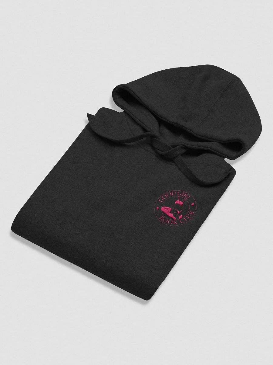 Good Girl Book Club Embroidered Hoodie Hot Pink Logo product image (24)