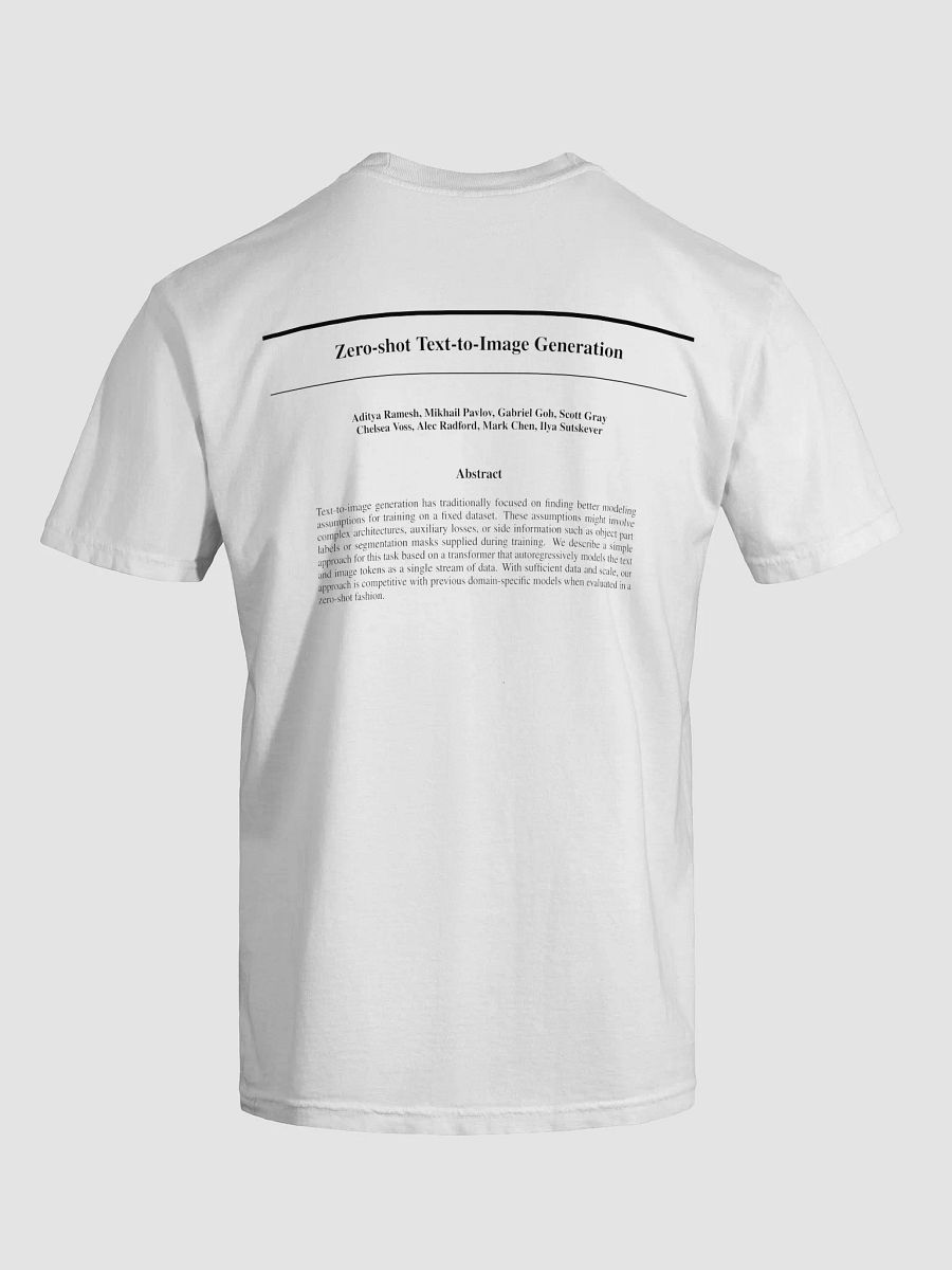 Zero-shot Text-to-Image Generation T-Shirt product image (6)