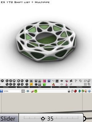 Grasshopper - EX 172 - Shift list + Multipipe #parametricarchitecture #modeling #rhino #architecturetiktok #architecturemodel #architecturedesign #zahahadid #architecturestudentlife #rendering #grasshopper #architecture #render #design #parametricdesign #architecturestudent #architect #model #models #grasshopper3d #architectureschool