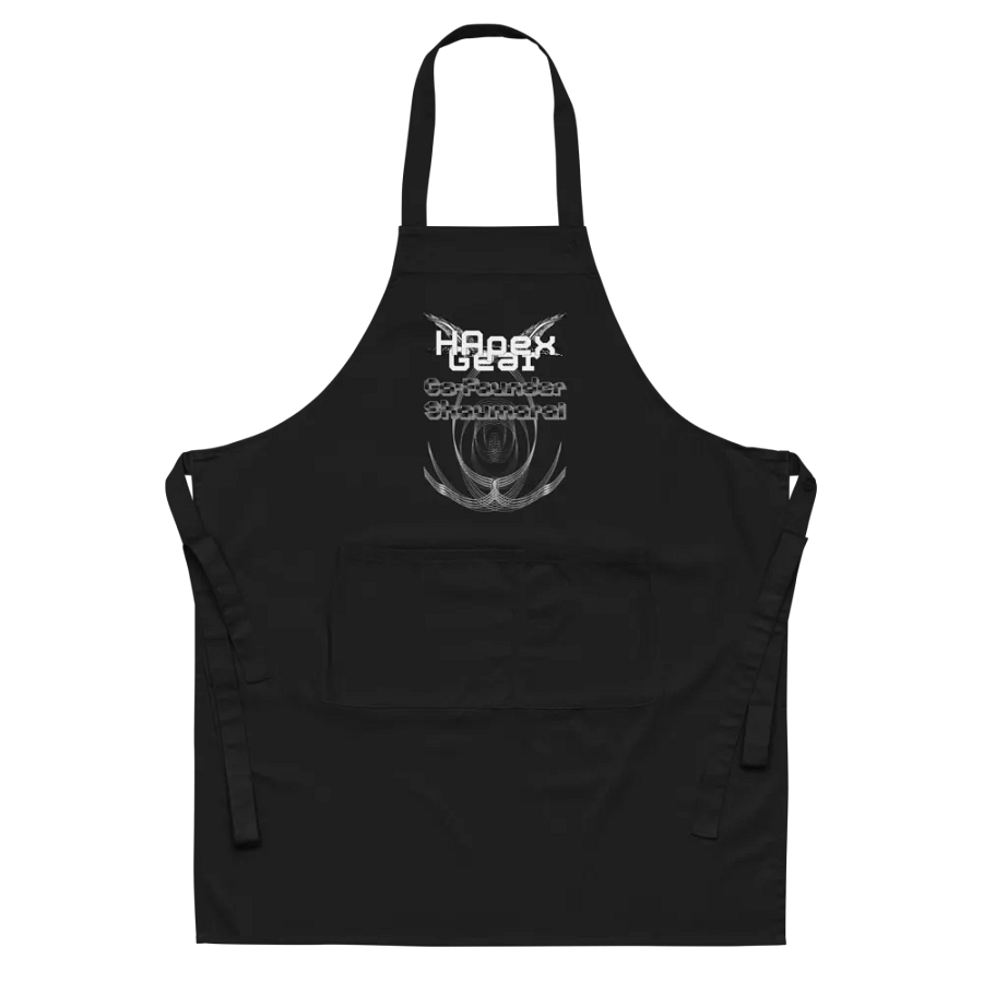 Organic Cotton Apron - Co Founder Shaumarai - White HApex Gear White Logo product image (5)