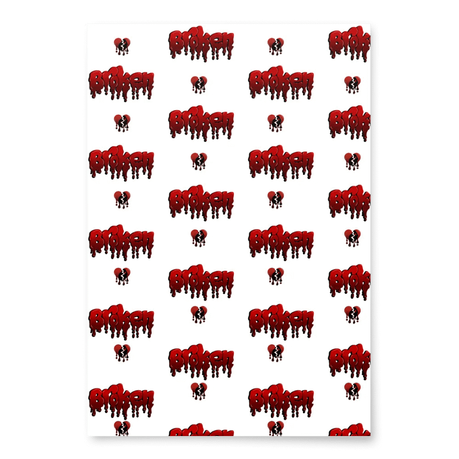 Broken Heart Wrapping Paper product image (4)