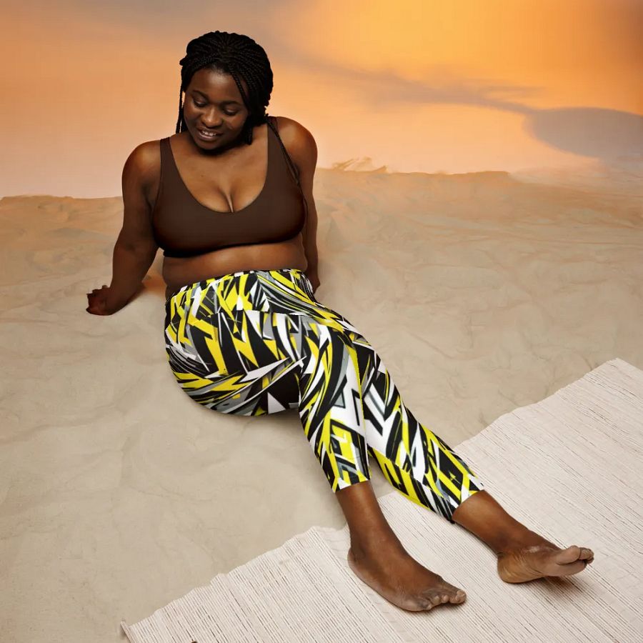 Zen Geometry Yoga Capri Leggings product image (9)