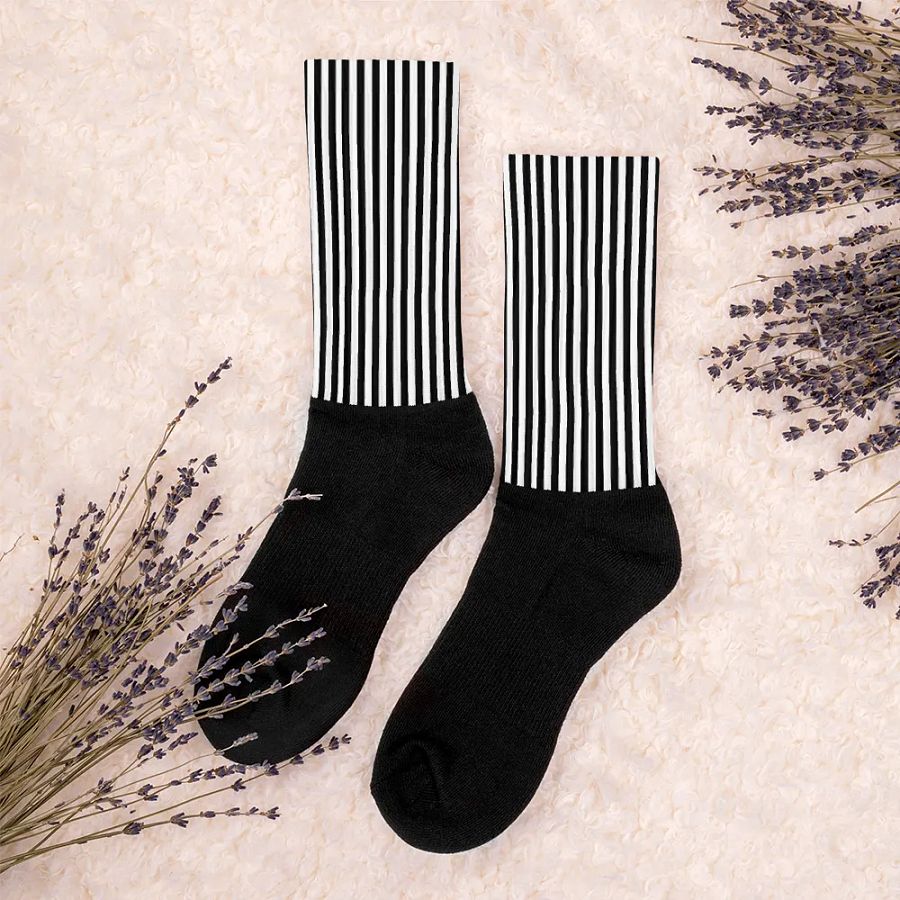 Black And White Stripe Socks product image (6)