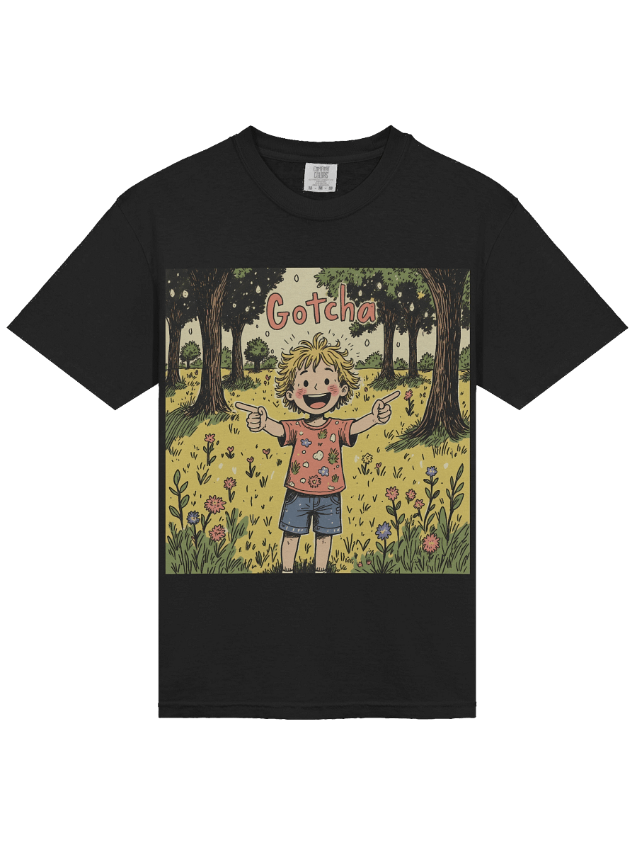 Gotcha! Playful Child – Whimsical Forest Heavyweight T-Shirt product image (25)