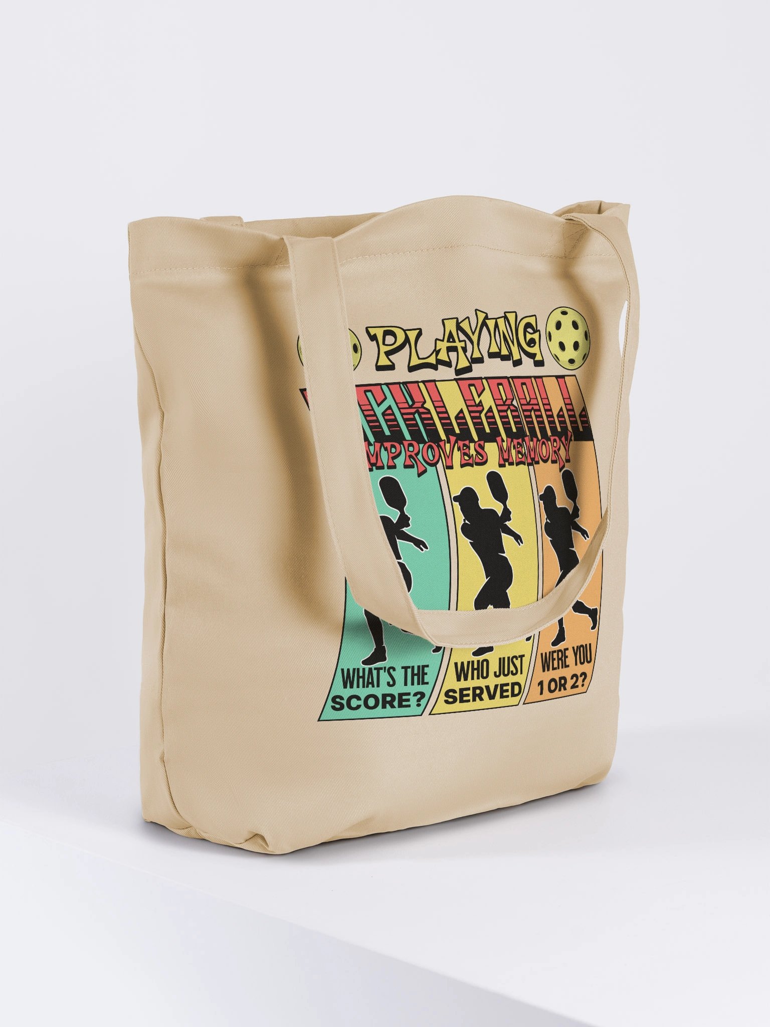 Playing Pickleball Improves Memory Ribbon Tote product image (4)