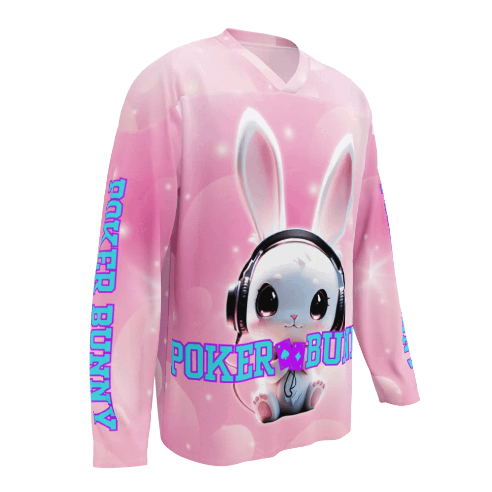 Poker Bunny Pink Unisex Polyester Jersey product image (1)
