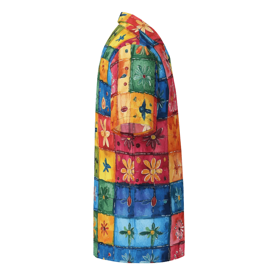 Quilt Floral Pattern: Seamless Papel Picado Patchwork Hawaiian Shirt product image (4)